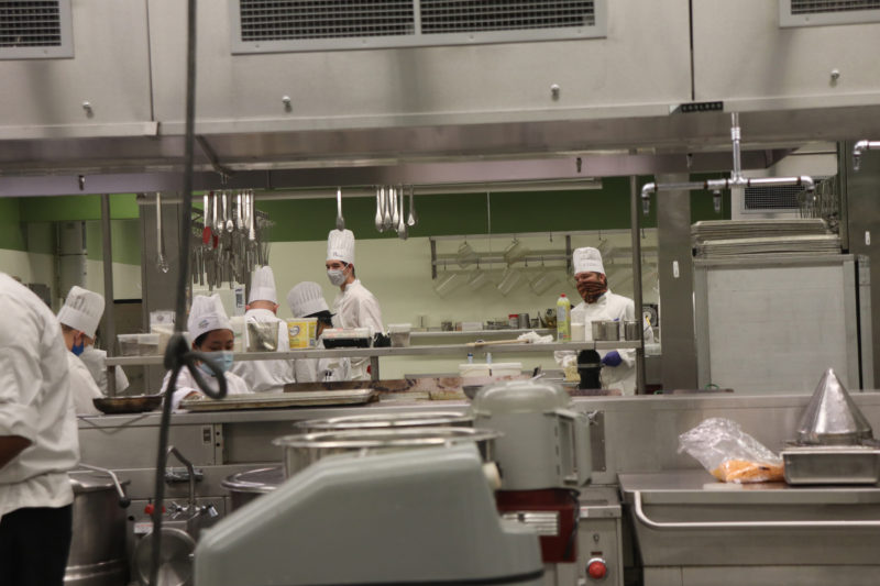 Culinary careers students in action during COVID-19 pandemic