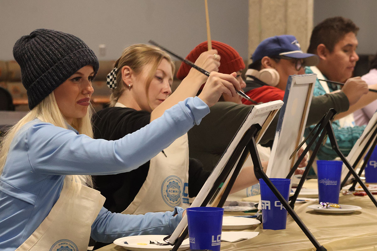 Students learn new type of therapy at paint night