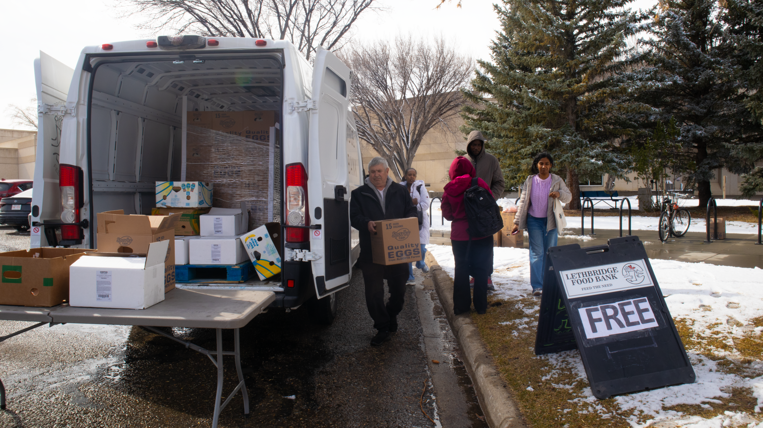 Mobile food bank helps support students